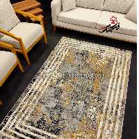 فرش ماشینی ساوین طرح 4137 نقره ای روشن سایز 1.5 در 2.25