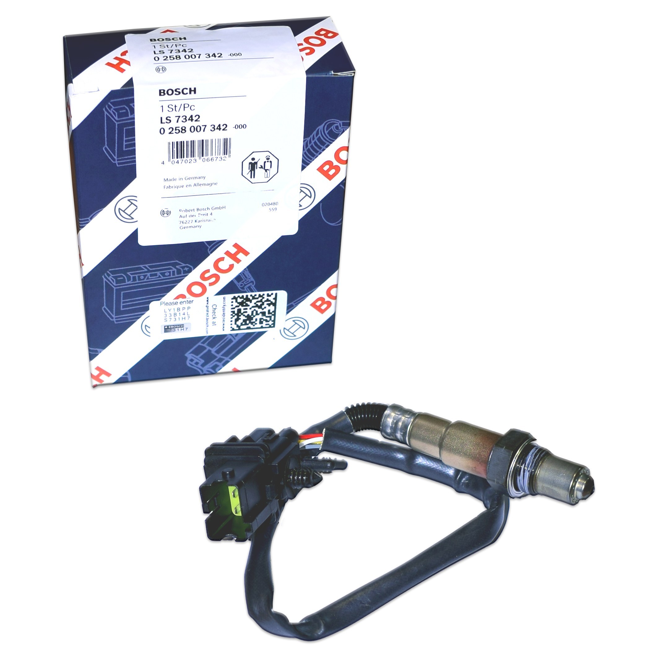 سنسور اکسیژن ef7 شش سیم(فیش) بوش اصلی با کد 0258007342