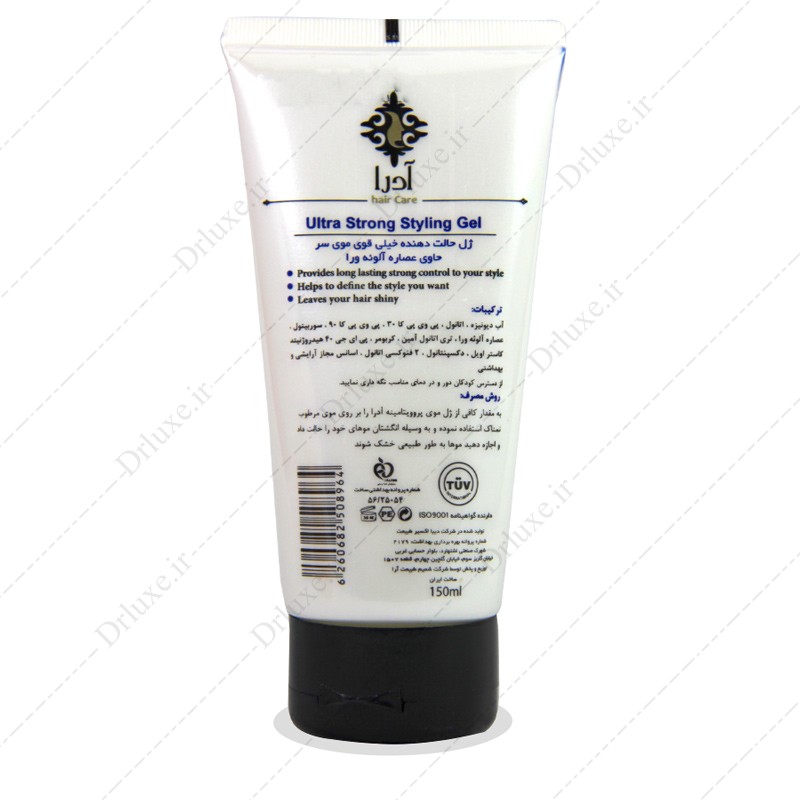 مشخصات، قیمت و خرید ژل حالت دهنده مو خیلی قوی آدرا Ultra Strong حجم 150 میلی لیتر - دکتر لوکس