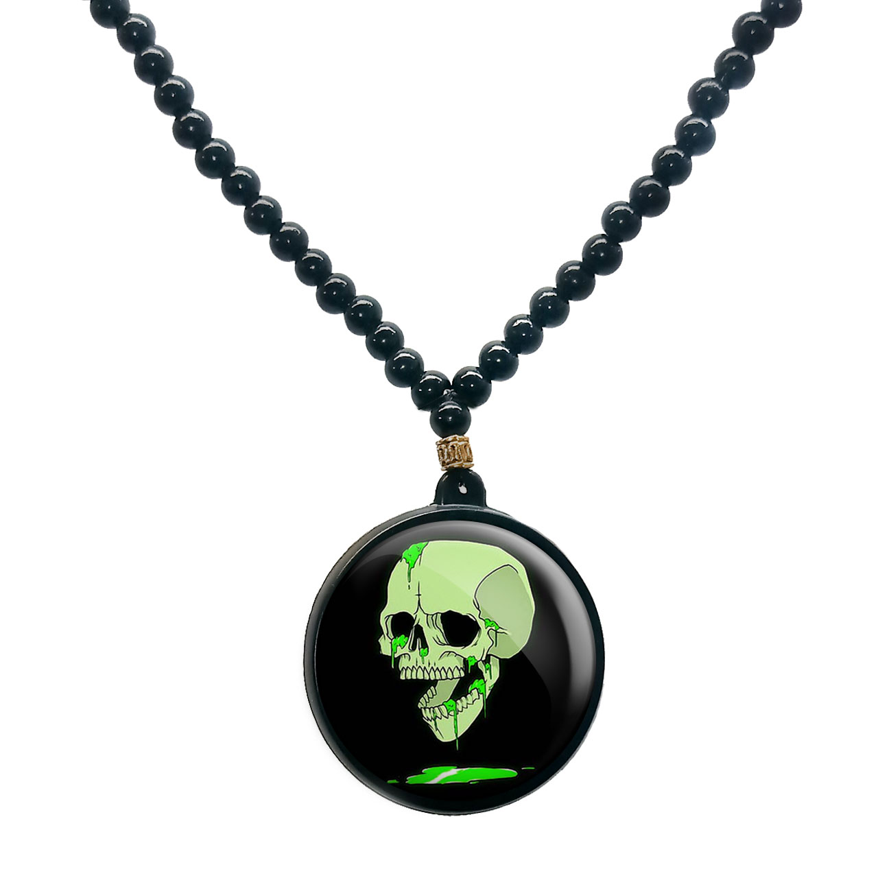 گردنبند پرمانه طرح اسکلت و خفن کد pmd.10607 مدل دو طرفه