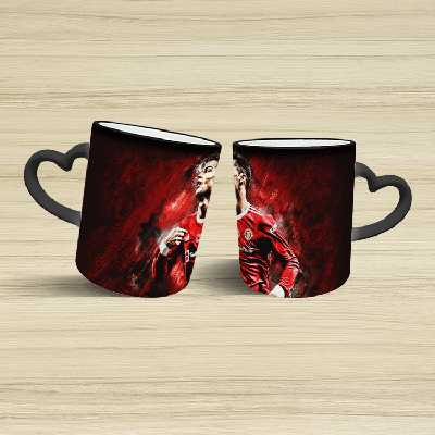 ماگ حرارتی مدل دسته قلبی اکلیلی طرح رونالدو کد 129