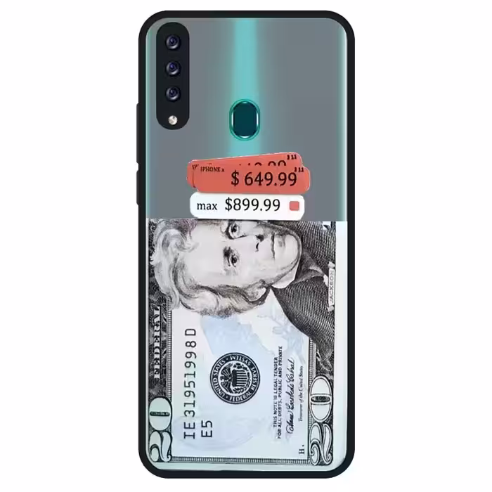 قاب هیبریدی پسرانه طرح بیست دلاری مناسب برای گوشی Samsung Galaxy A20S مدل پشت مات محافظ لنزدار مجهز به کپسولی ضربه گیر Hybrid Case Fantasy 20 Dollar