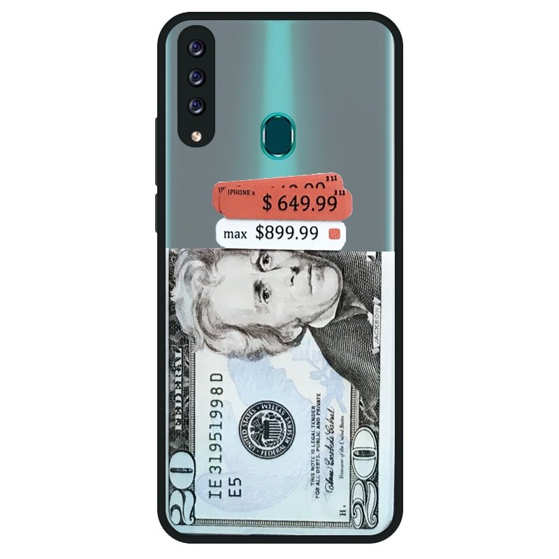 قاب هیبریدی پسرانه طرح بیست دلاری مناسب برای گوشی Samsung Galaxy A20S مدل پشت مات محافظ لنزدار مجهز به کپسولی ضربه گیر Hybrid Case Fantasy 20 Dollar