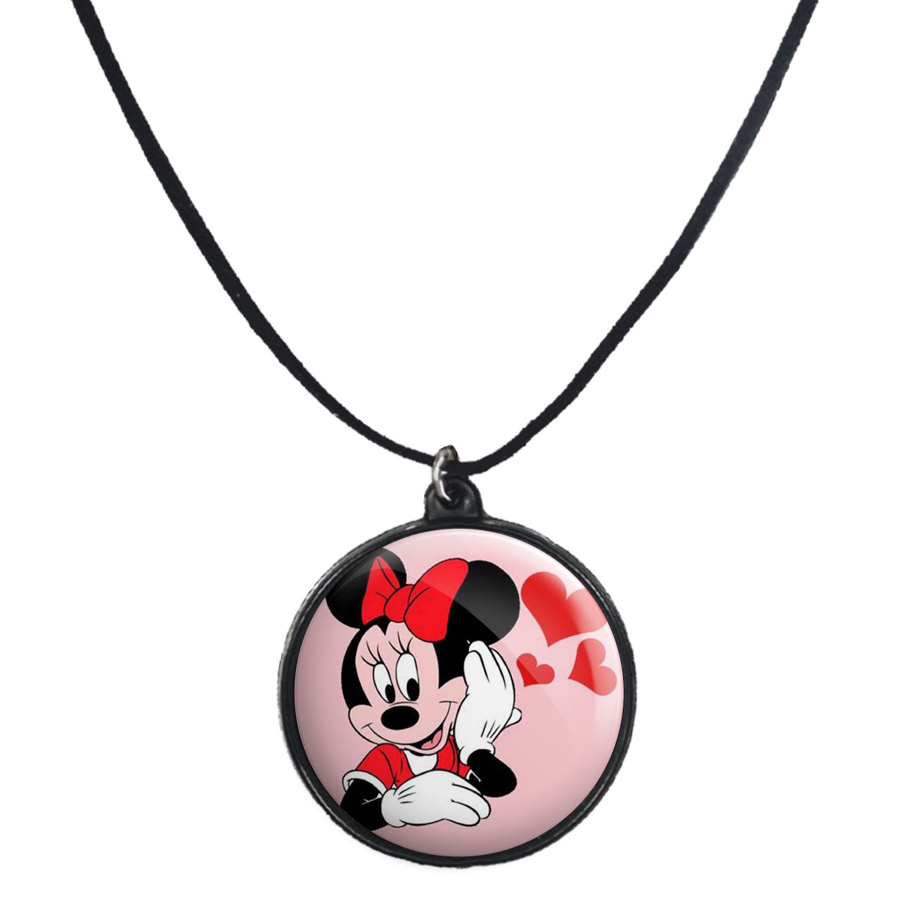 گردنبند پرمانه طرح میکی موس کد pmb.12972مدل دو طرفه