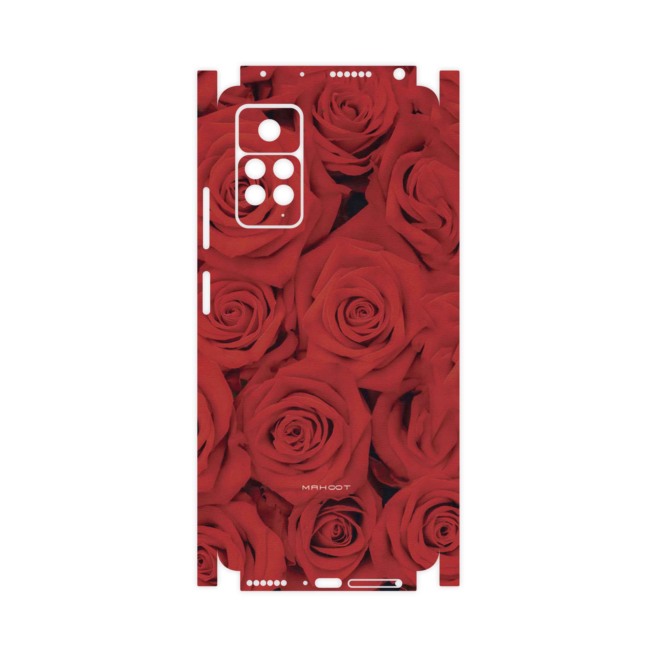 برچسب پوششی ماهوت مدل Red-Flower-FullSkin مناسب برای گوشی موبایل شیائومی Redmi Note 11 Pro