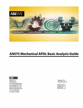 󾕇 دانلود کتاب ANSYS Mechanical APDL Basic Analysis Guide, 2013 - دانلود کتاب های دانشگاهی