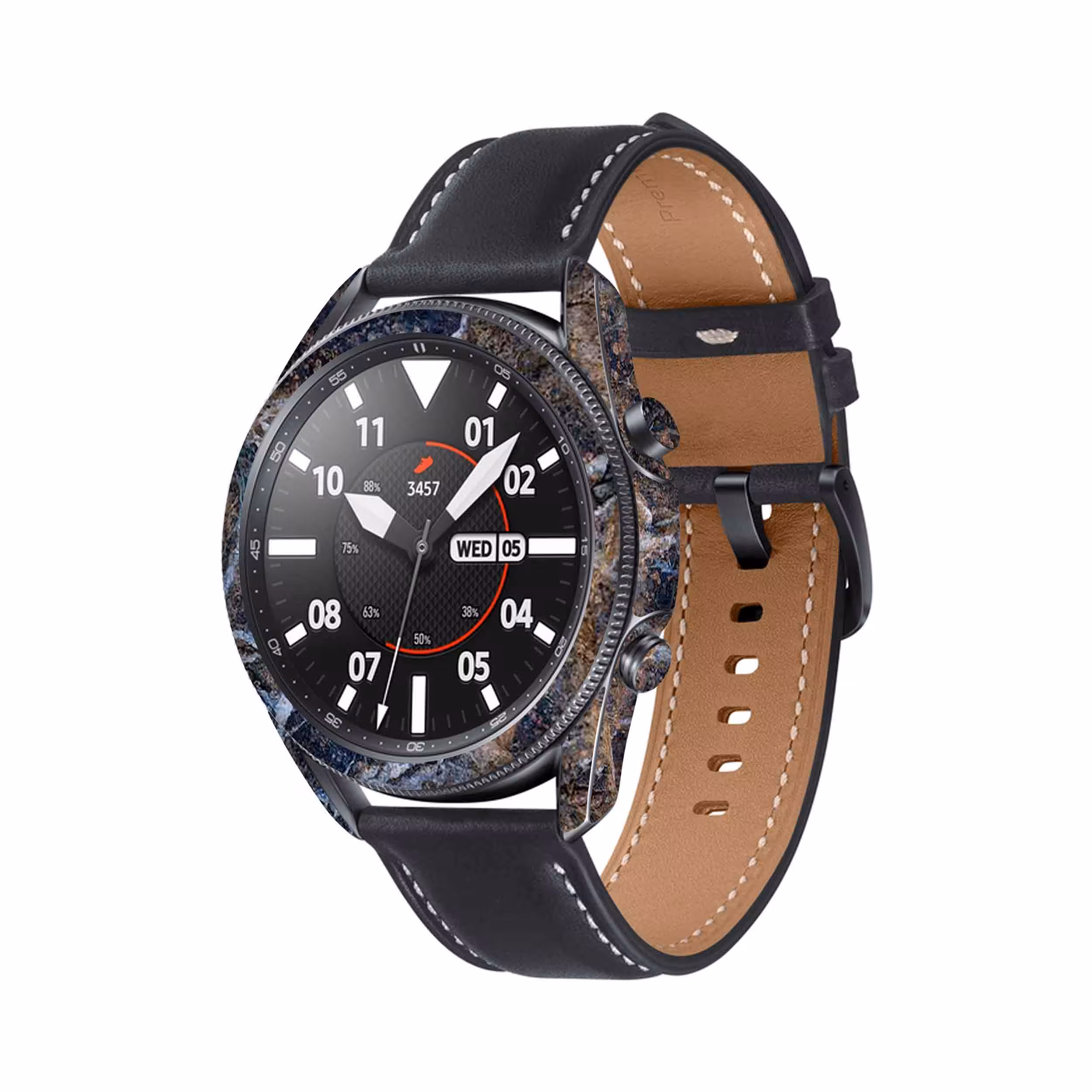 برچسب ماهوت طرح Earth White Marble مناسب برای ساعت هوشمند سامسونگ Galaxy Watch3 45mm
