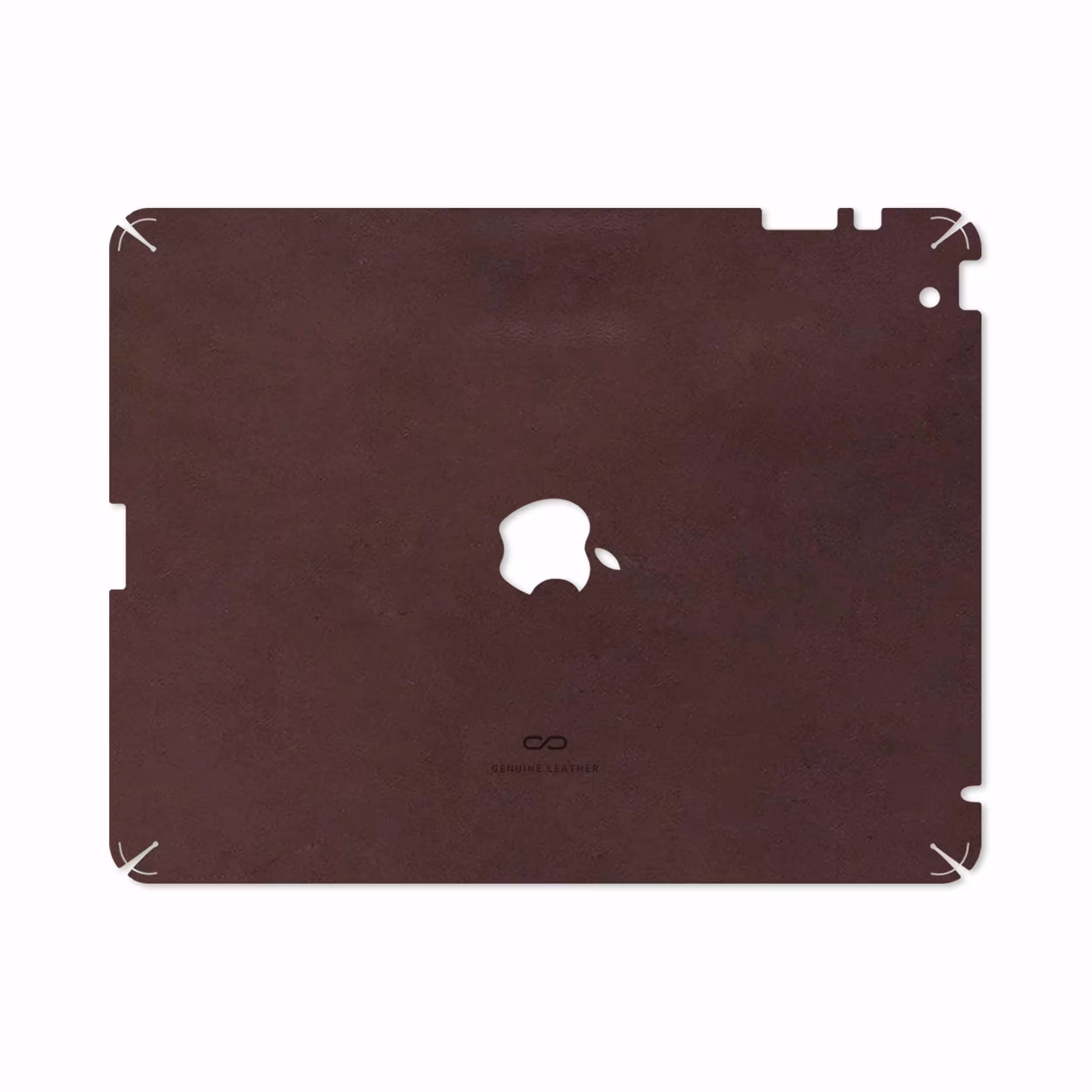 برچسب پوششی ماهوت مدل Matte-Dark-Brown-Leather مناسب برای تبلت اپل iPad 2 2011 A1395