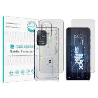 گلس محافظ صفحه نمایش و پشت گوشی شیائومی Black shark 5 مدل نانو هیدروژل شفاف برند راک اسپیس کد SS