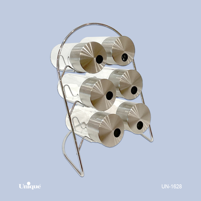 بانکه ادویه 6 عددی استیل یونیک کد محصول: UN-1628