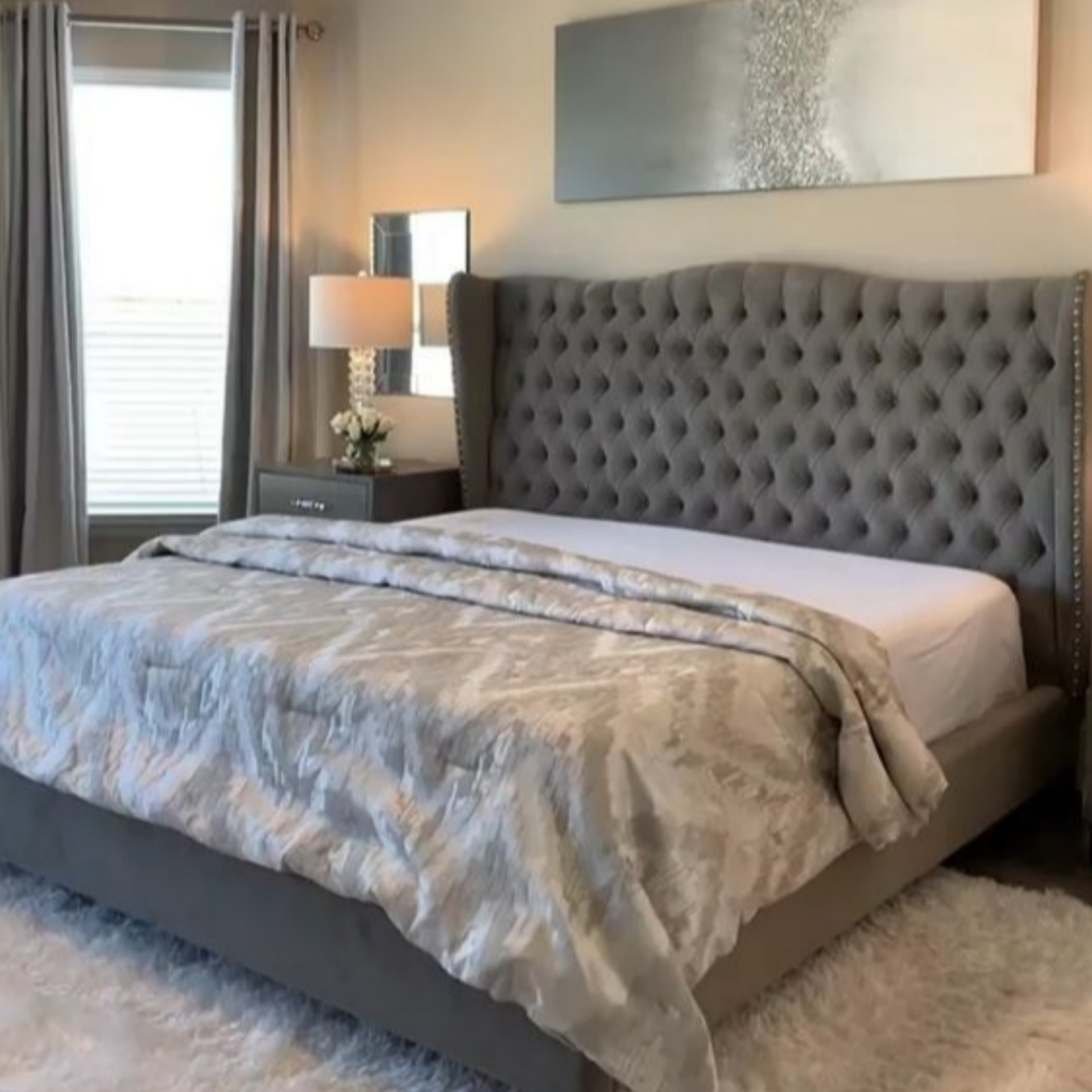 تخت خواب دونفره مدل سرنا سایز 180×200 سانتی متر