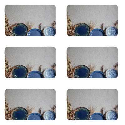 زیربشقابی طرح سفال کد 8458 مجموعه 6 عددی