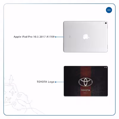 برچسب پوششی ماهوت مدل TOYOTA-Logo مناسب برای تبلت اپل iPad Pro 10.5 2017 A1709