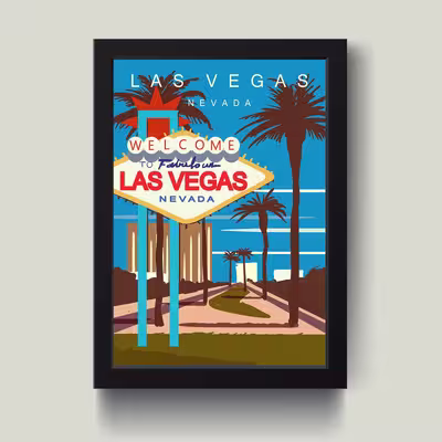 تابلو مدل لاس وگاس Las Vegas کدS2617-b