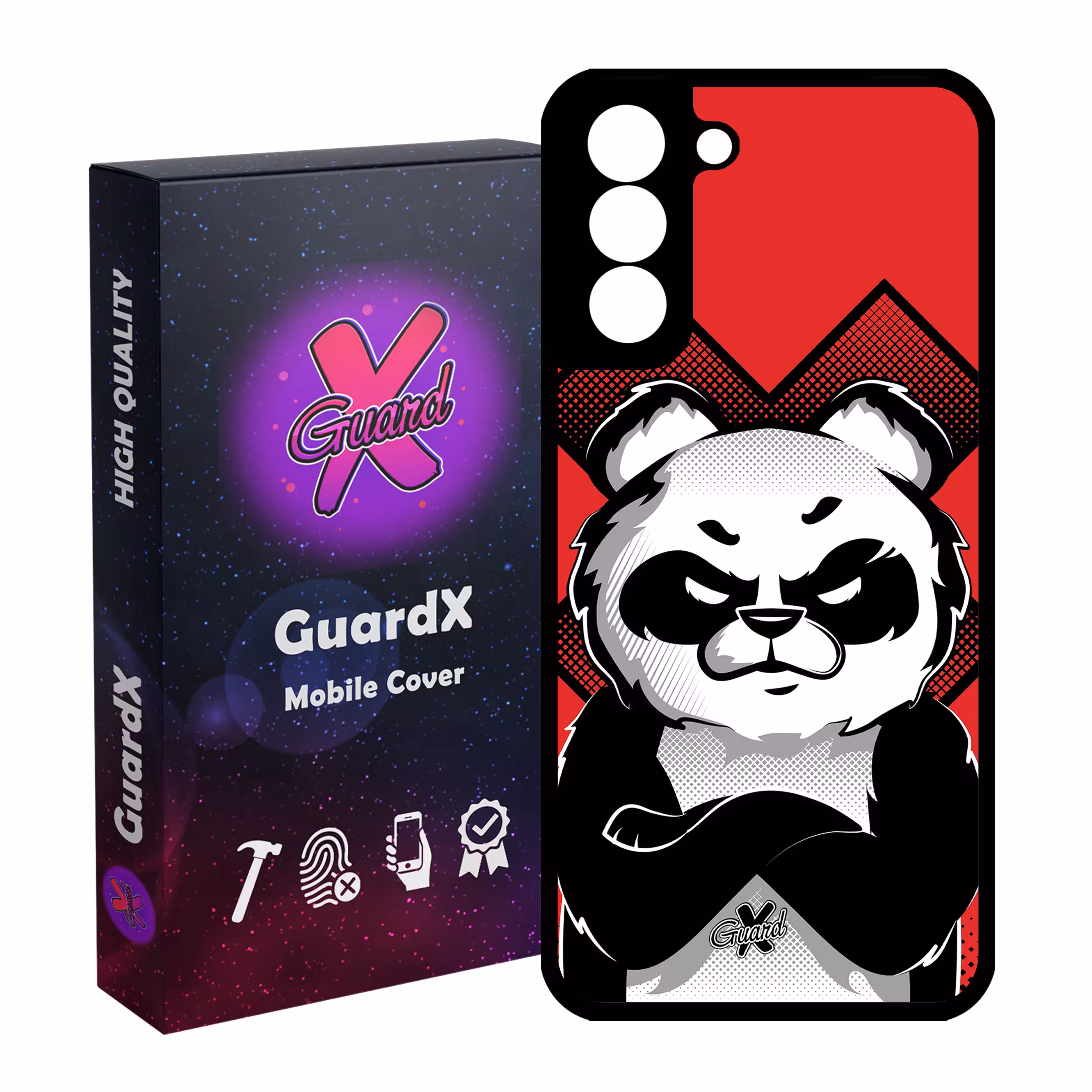 کاور گارد ایکس طرح Panda مدل Glass10301 مناسب برای گوشی موبایل سامسونگ Galaxy S21 FE
