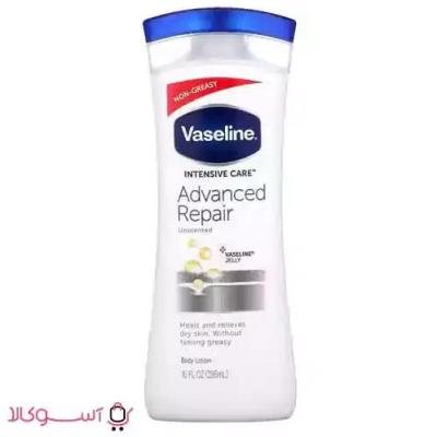 لوسیون و آبرسان بدن وازلین مدل advanced repair حجم 400 میل