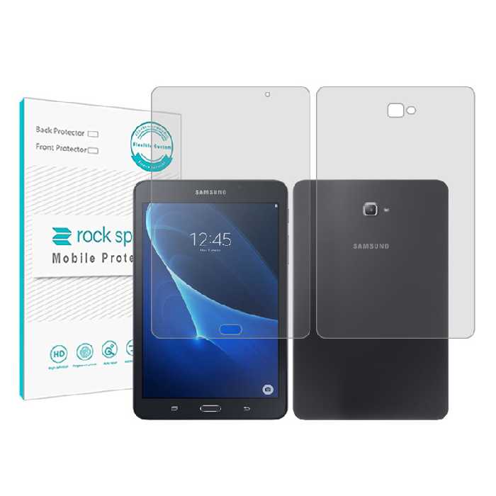 محافظ صفحه نمایش شفاف راک اسپیس مدل Hygel مناسب برای تبلت سامسونگ Galaxy Tab A 10.1 (2016) به همراه محافظ پشت تبلت | کالا برتری