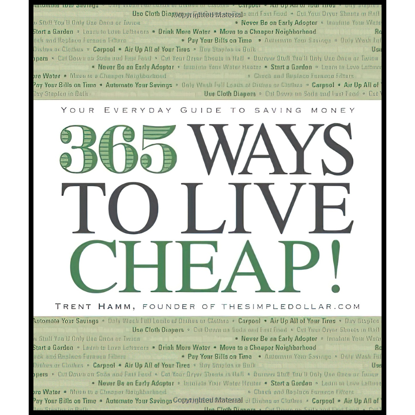 کتاب 365 Ways to Live Cheap اثر Trent Hamm انتشارات Adams Media