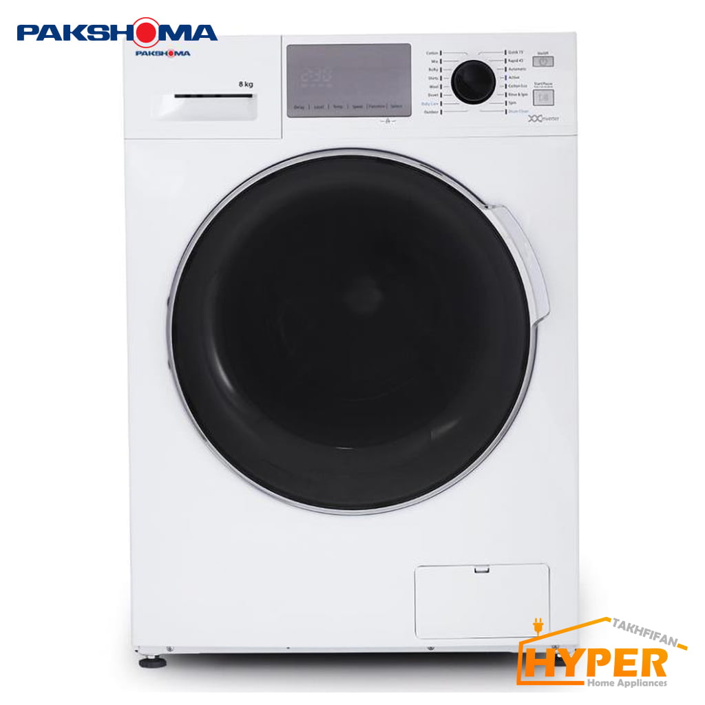 ماشین لباسشویی پاکشوما WFI-84437 WT سفید 8 کیلویی