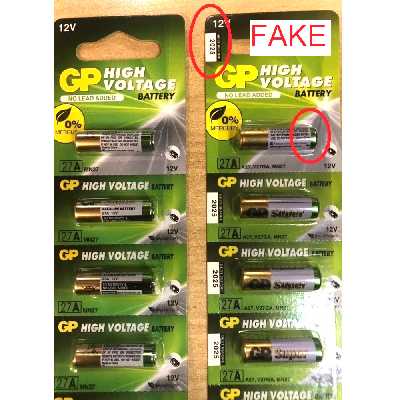 باتری A27 جی پی مدل HIGH VOLTAGE بسته 5 عددی