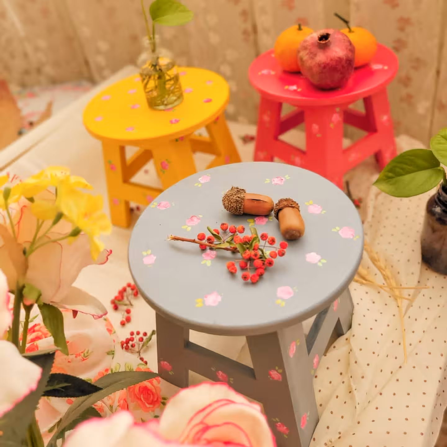 چهارپایه چوبی  سایز بزرگ 