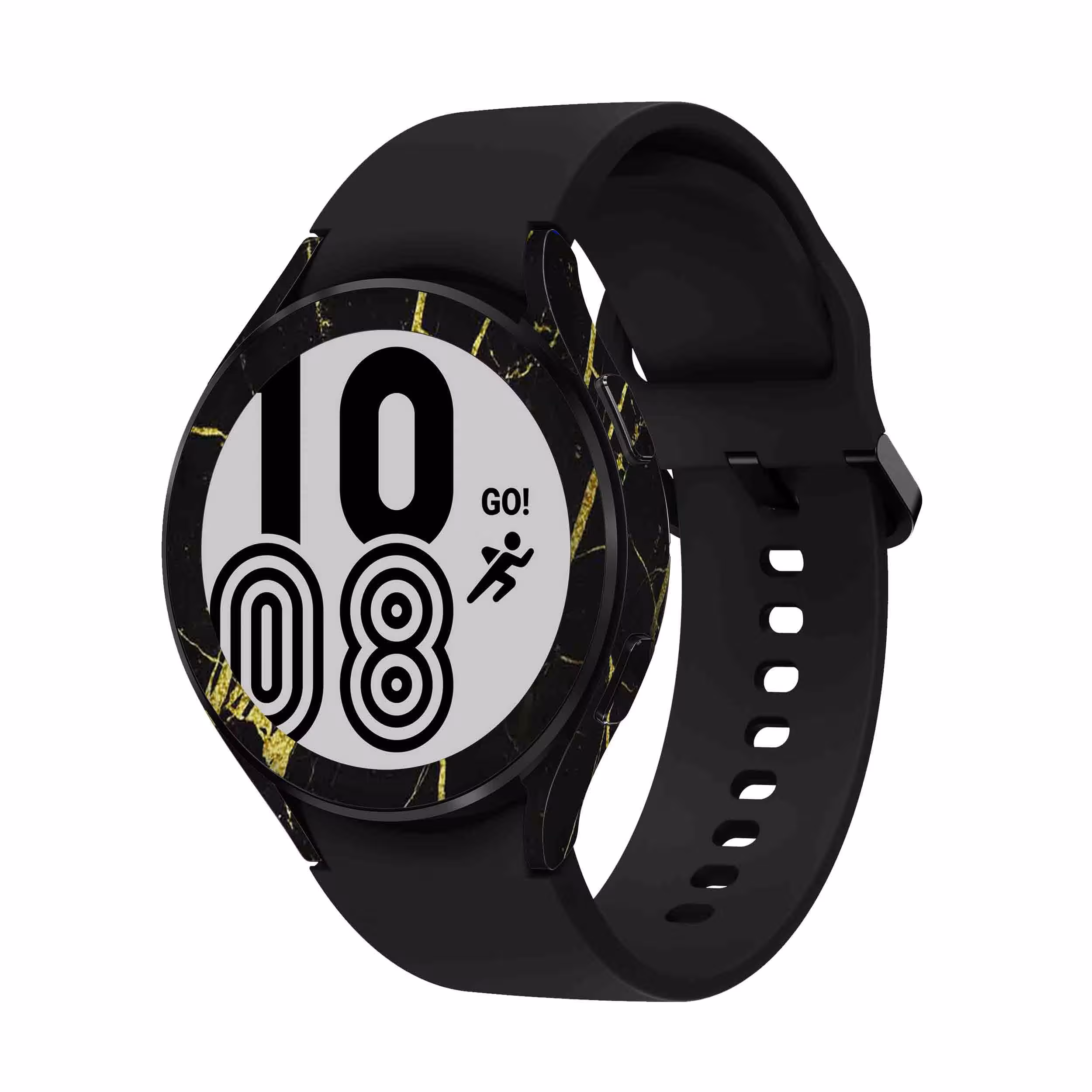 برچسب ماهوت طرح Graphite Gold Marble مناسب برای ساعت هوشمند سامسونگ Watch4 44mm