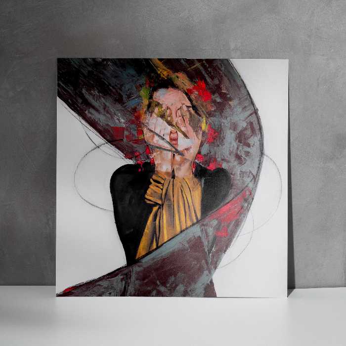 تابلو نقاشی اکریلیک طرح زن کد fa019