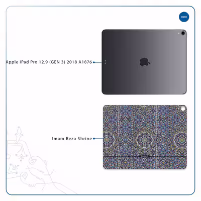 برچسب پوششی ماهوت مدل Iran-Tile6 مناسب برای تبلت اپل iPad Pro 12.9 (GEN 3) 2018 A1876