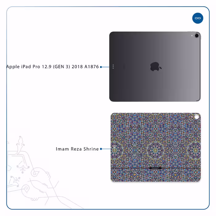 برچسب پوششی ماهوت مدل Iran-Tile6 مناسب برای تبلت اپل iPad Pro 12.9 (GEN 3) 2018 A1876