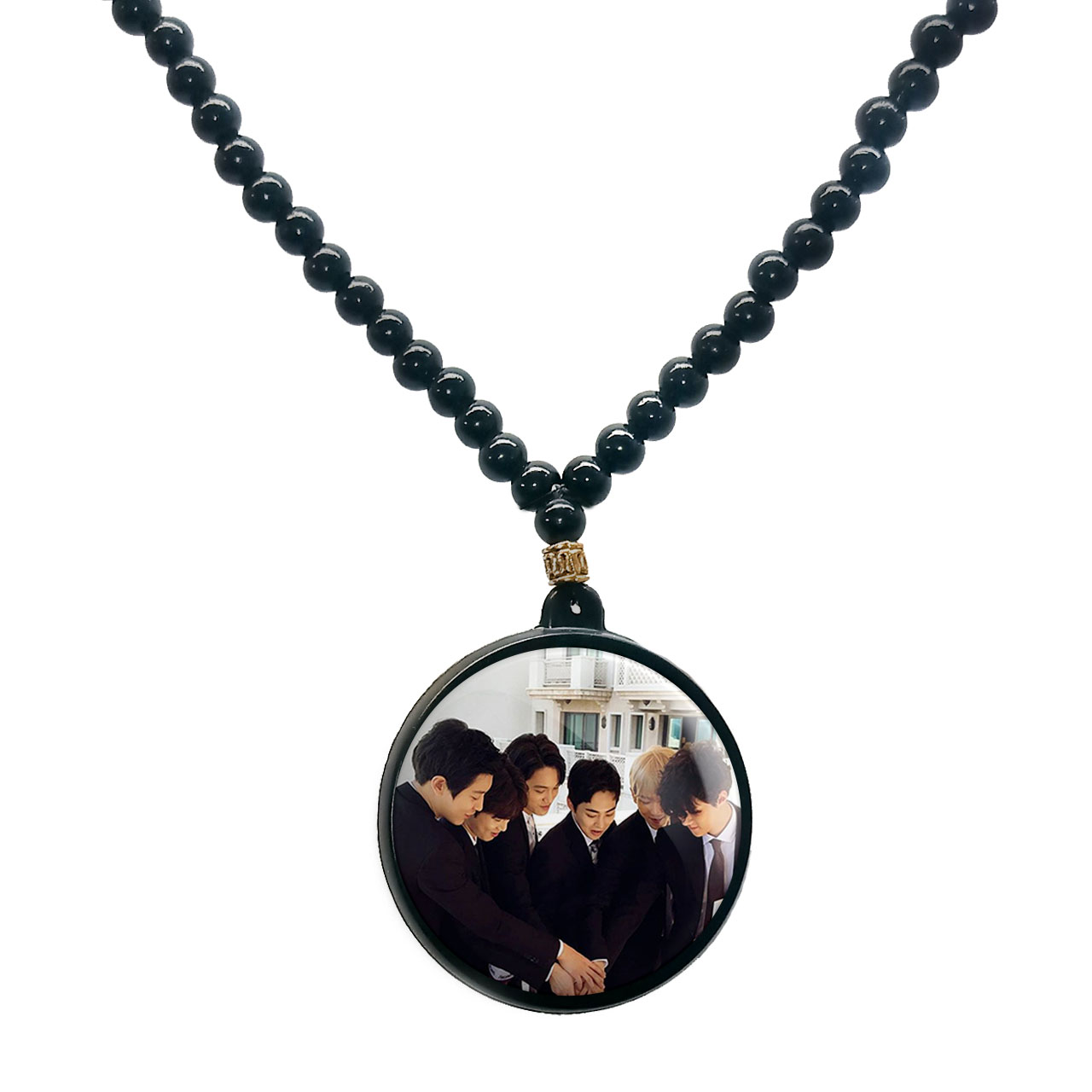 گردنبند پرمانه طرح exo کد pmd.14049 مدل دو طرفه