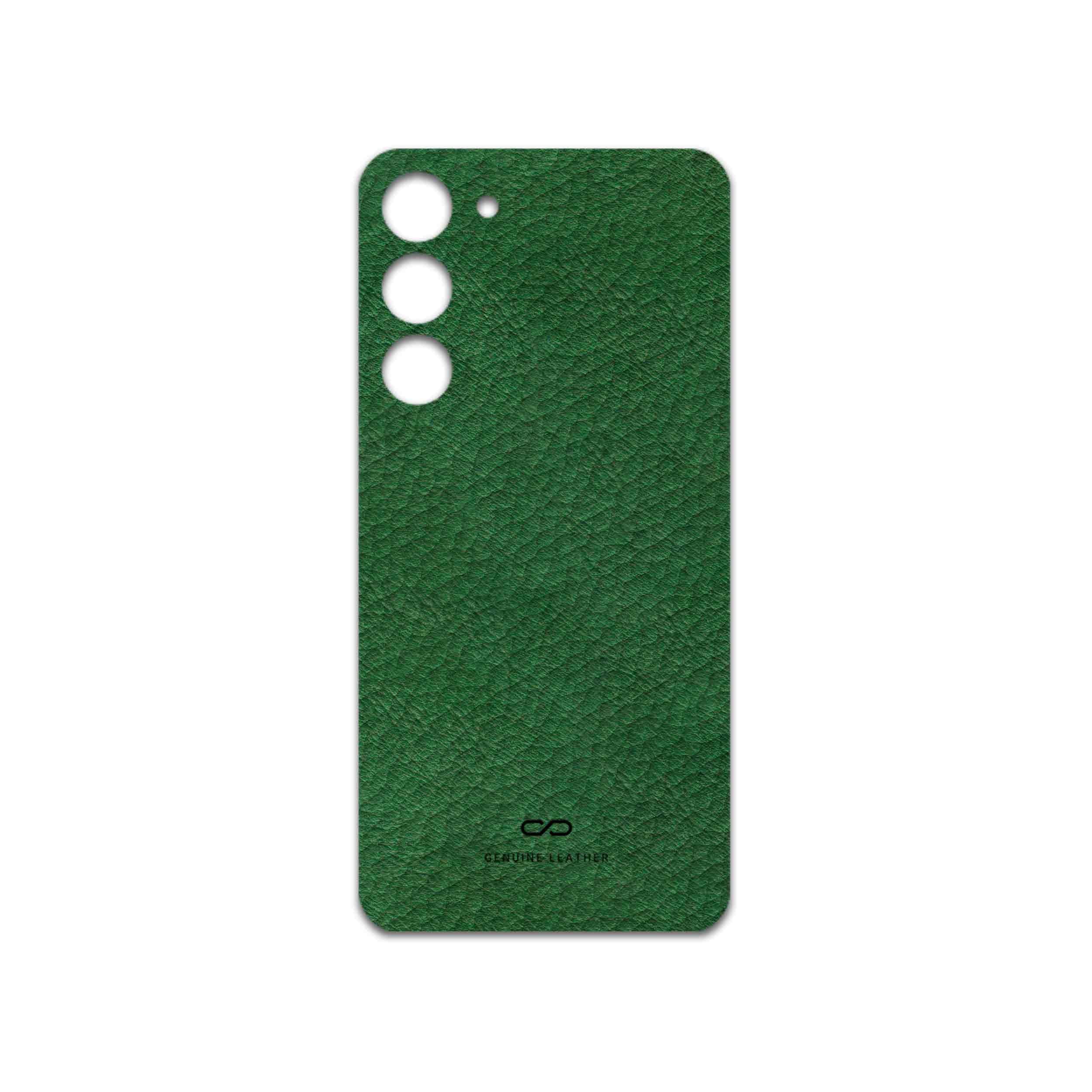 برچسب پوششی ماهوت مدل Green-Leather مناسب برای گوشی موبایل سامسونگ Galaxy S23 Plus