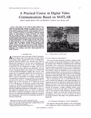 خرید و دانلود نسخه کامل کتاب A practical course in digital video communications based on MATLAB