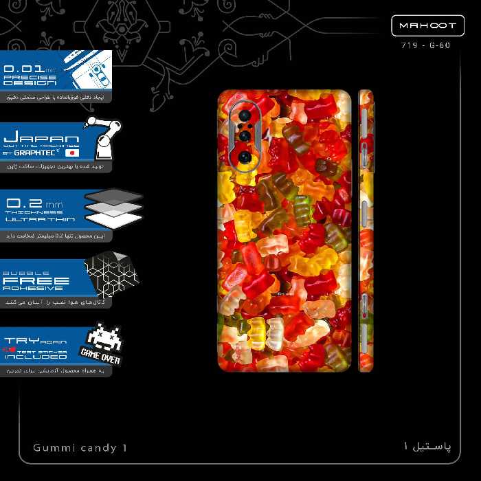 برچسب پوششی ماهوت مدل Gummi candy 1-FullSkin مناسب برای گوشی موبایل شیائومی Redmi K40 Gaming