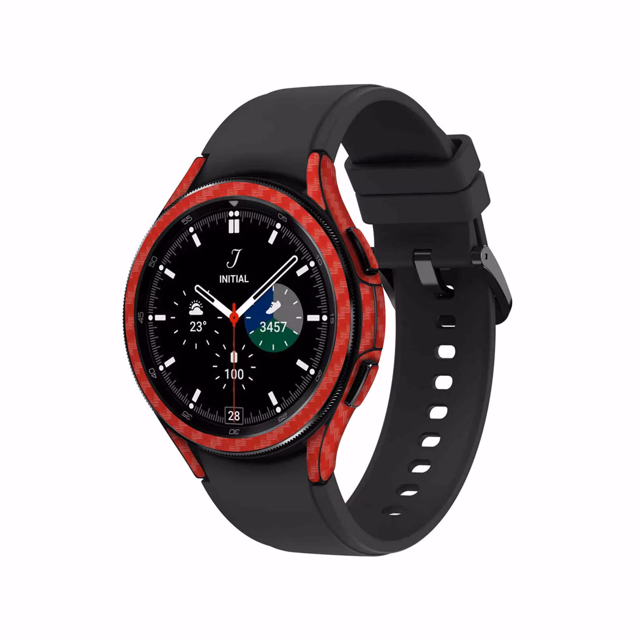 برچسب ماهوت طرح Red Fiber مناسب برای ساعت هوشمند سامسونگ Watch4 Classic 46mm