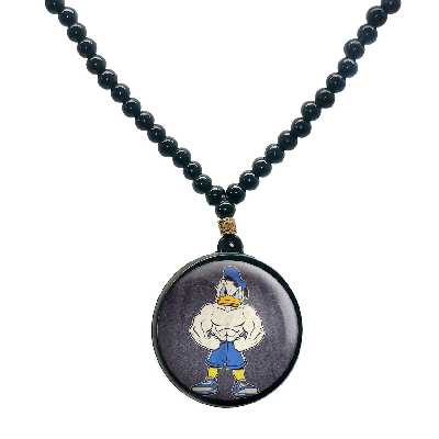 گردنبند پرمانه طرح خفن کد pmd.6020 مدل دو طرفه