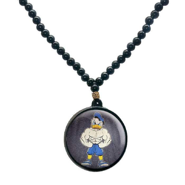 گردنبند پرمانه طرح خفن کد pmd.6020 مدل دو طرفه