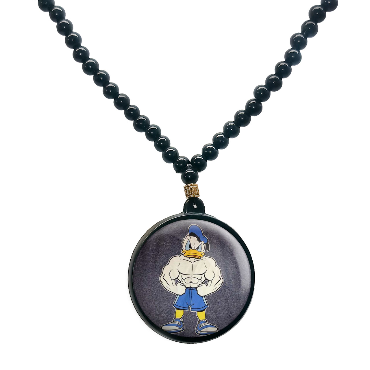 گردنبند پرمانه طرح خفن کد pmd.6020 مدل دو طرفه