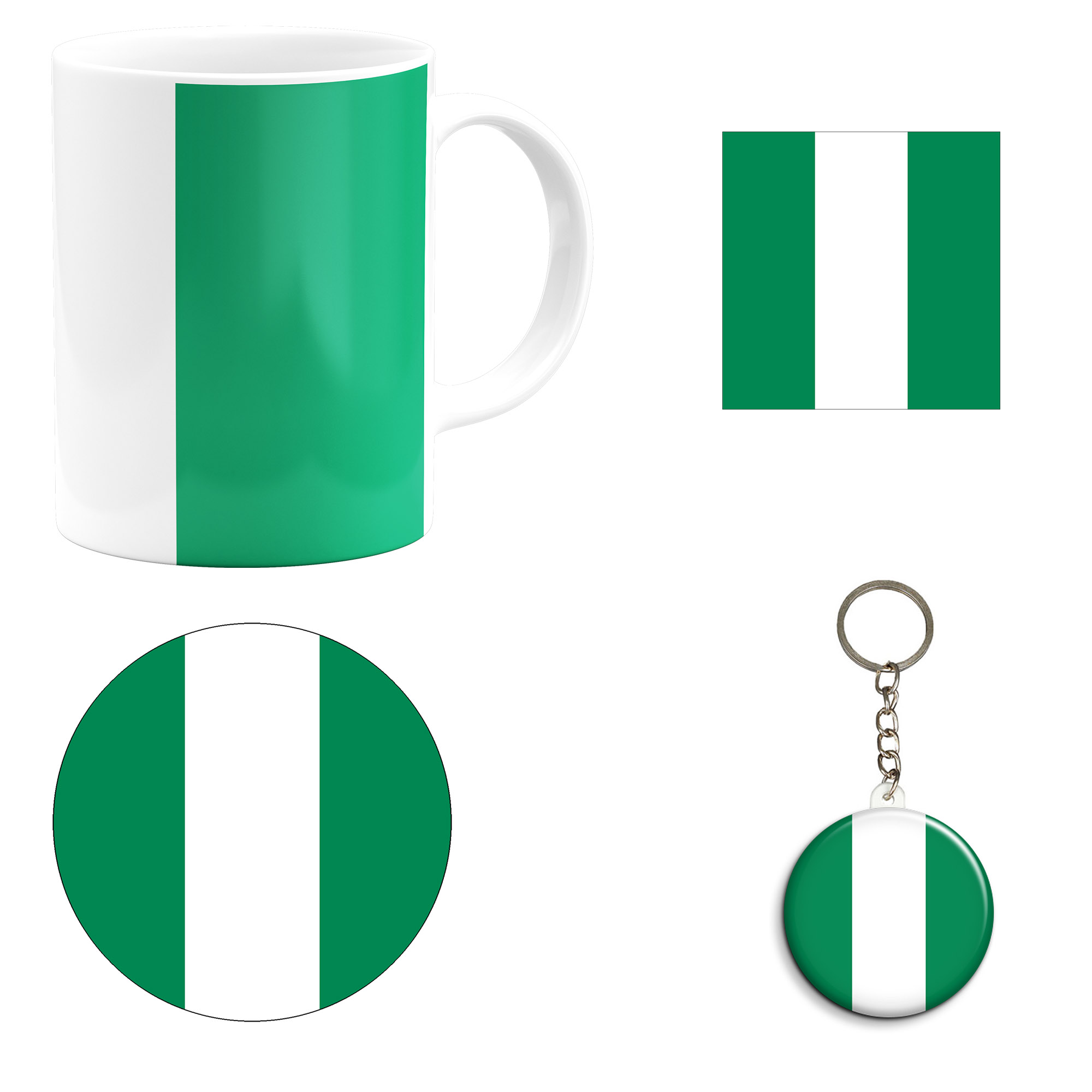 ست هدیه ماگ طرح پرچم نیجریه مدل Nigeria کد M1