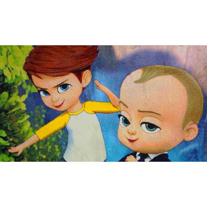 فرش ماشینی افرند طرح کودک مدل بچه رئیس کد 154