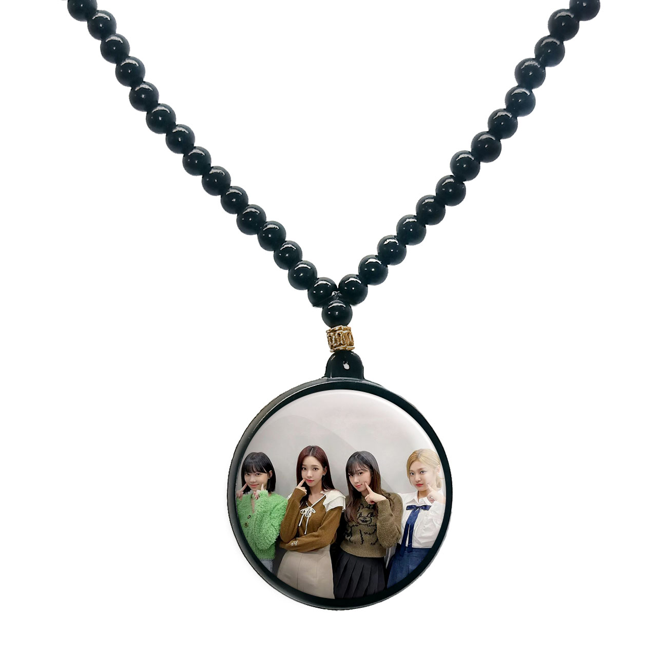 گردنبند پرمانه طرح aespa کد pmd.18633 مدل دو طرفه