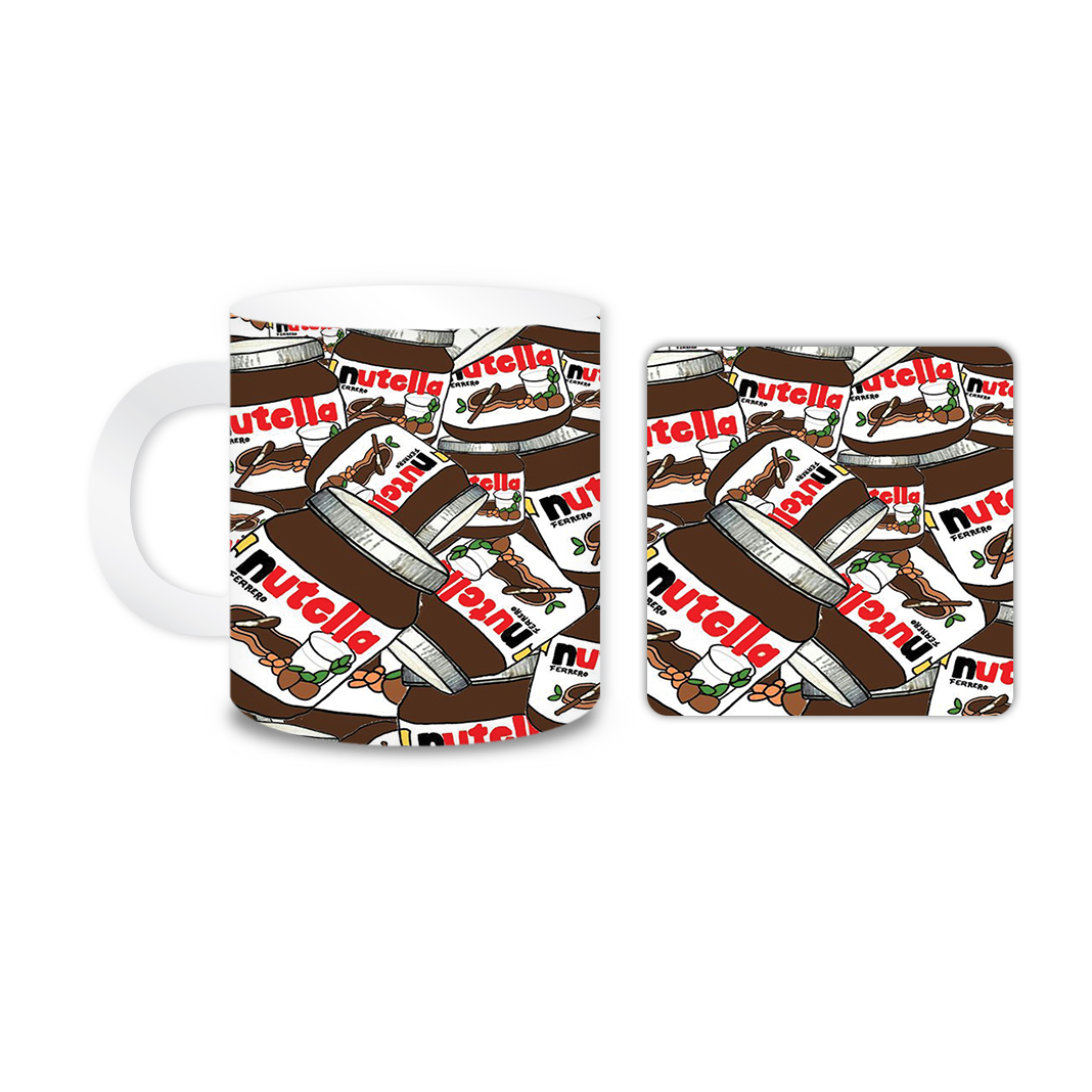 ماگ مدل نوتلا کد 2087 به همراه زیر لیوانی