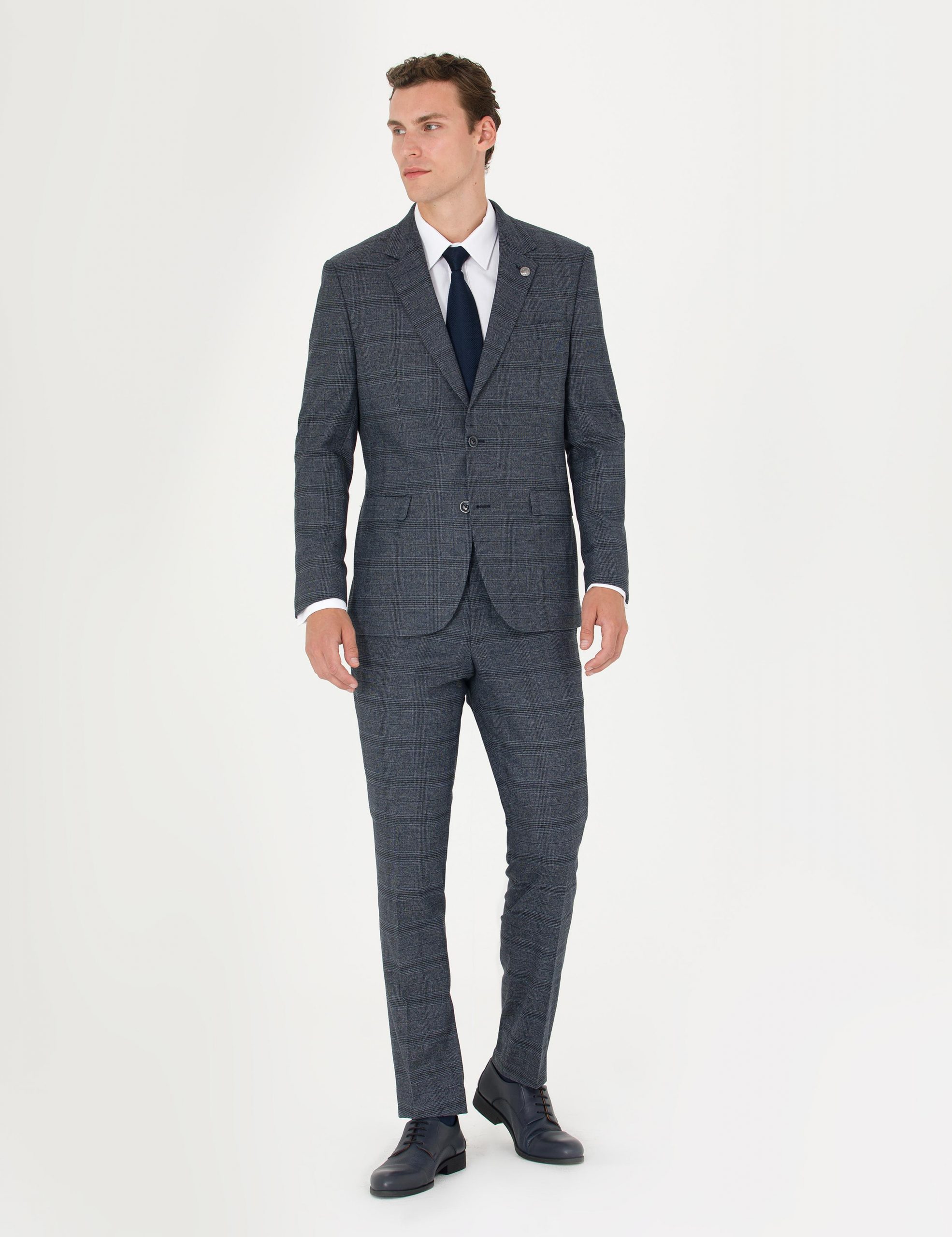 کت و شلوار مردانه سرمه ای پیرکاردین - فروشگاه لباس شهرمون