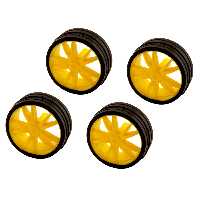 چرخ ربات مدل شفت گرد 2.5 بسته 4 عددی