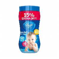 دستمال مرطوب کودک دافی مدل nappy rash بسته 60 عددی