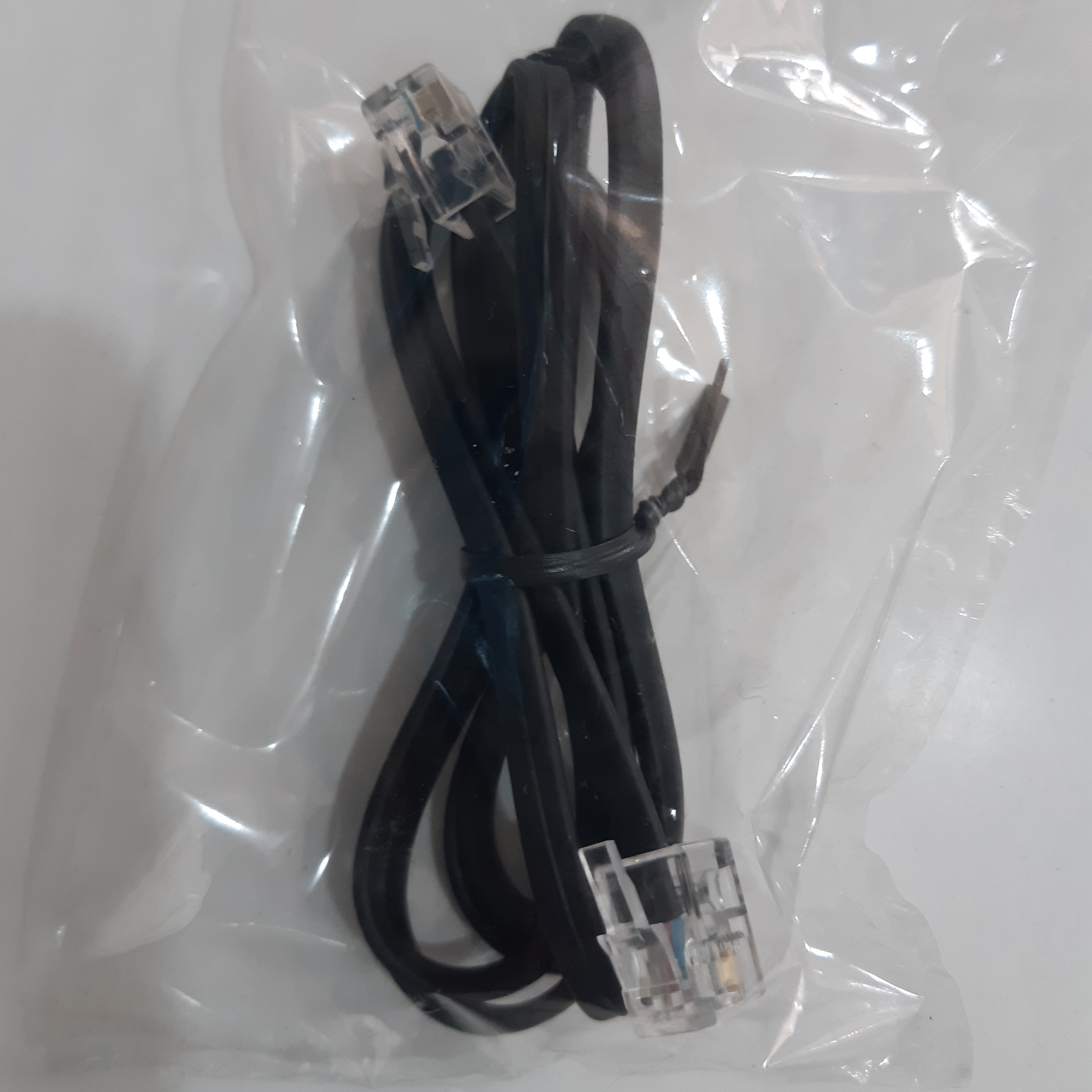 کابل تلفن 1.5 متری تک زوج رنگ مشکی