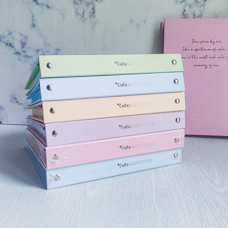 کلاسور 20 حلقه کیوت پالت همراه با صد برگ کاغذ خط دار سفید