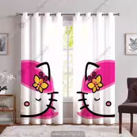 پرده پانچی PK-3674 hello kitty