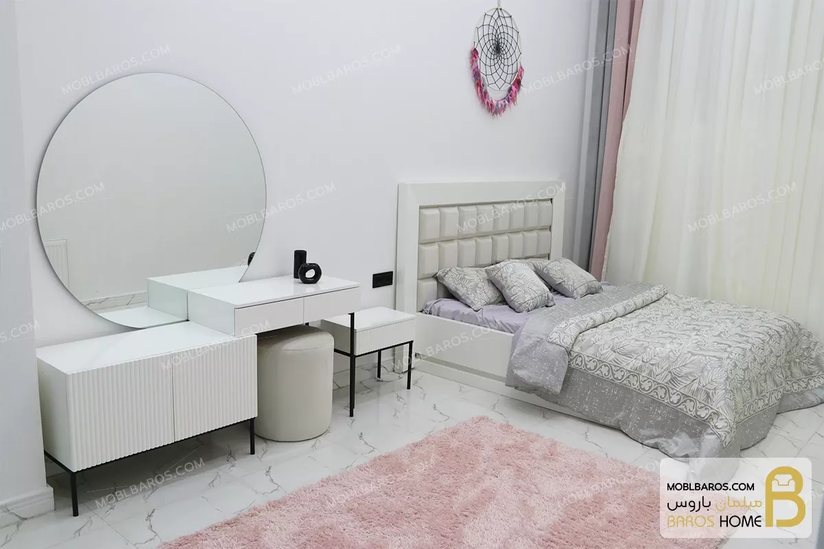 سرویس خواب دو نفره چوبی اسپرت مدل ملینا