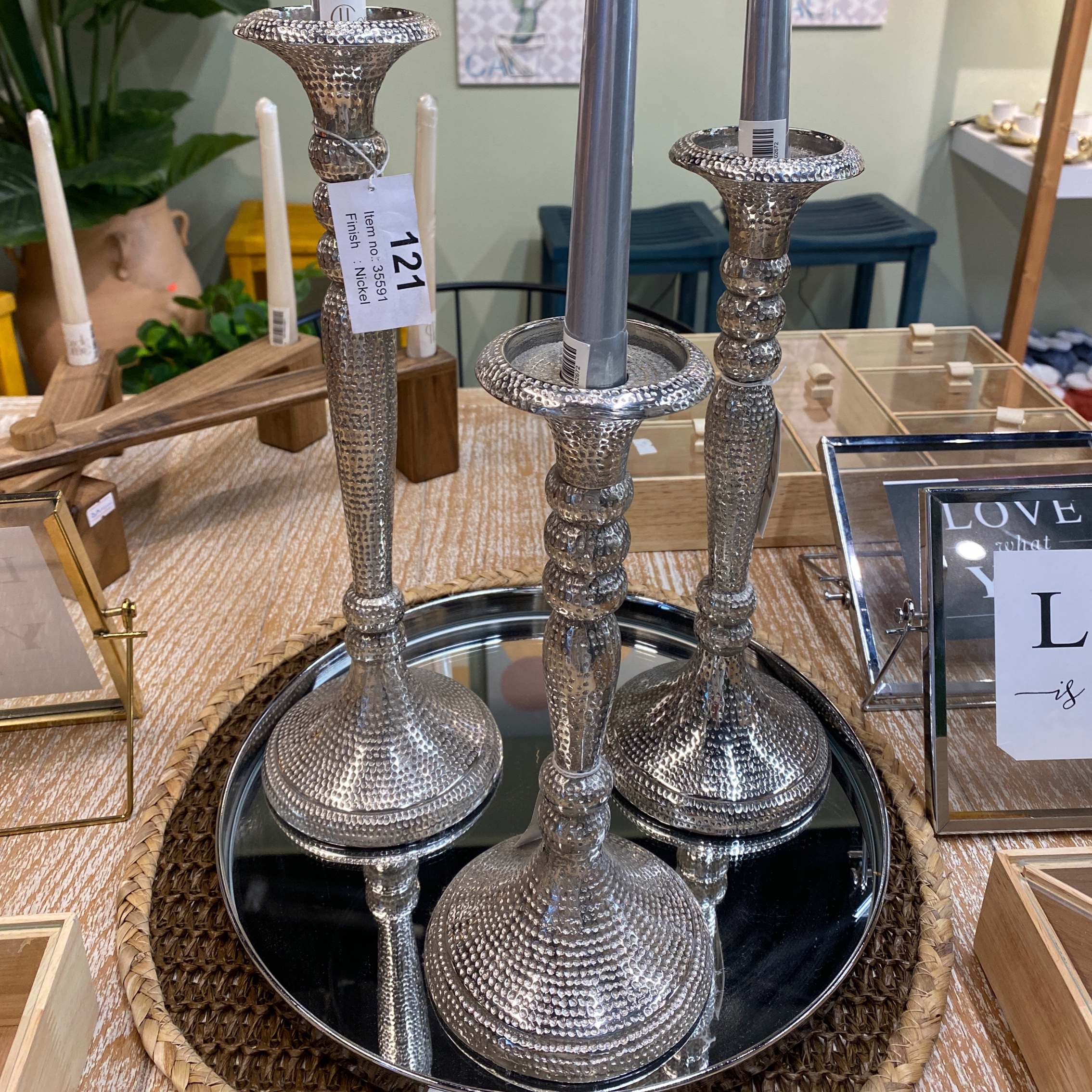 جا شمعی سه سایز کروم ساخت هند