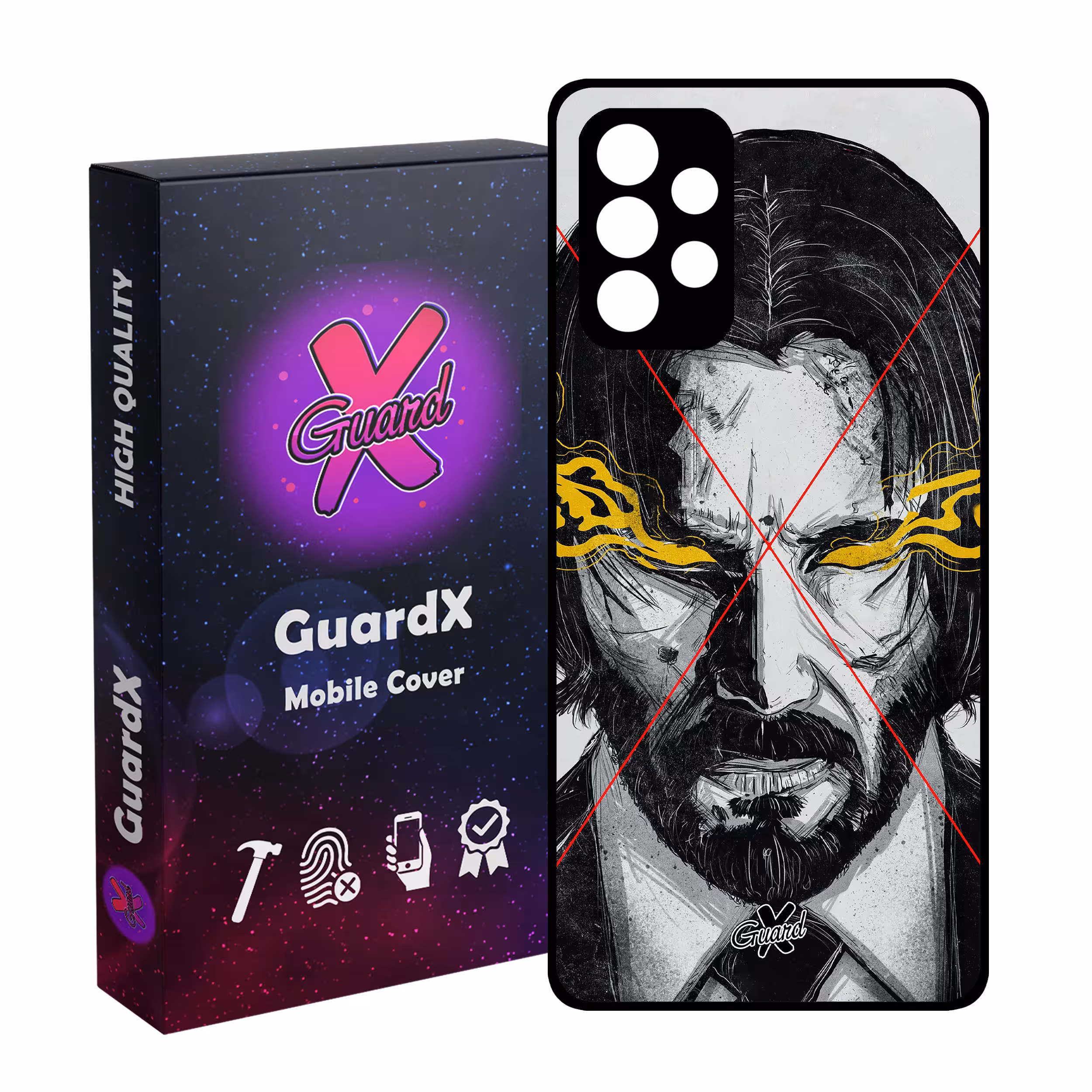 کاور گارد ایکس طرح John Wick مدل Glass10158 مناسب برای گوشی موبایل سامسونگ Galaxy A52